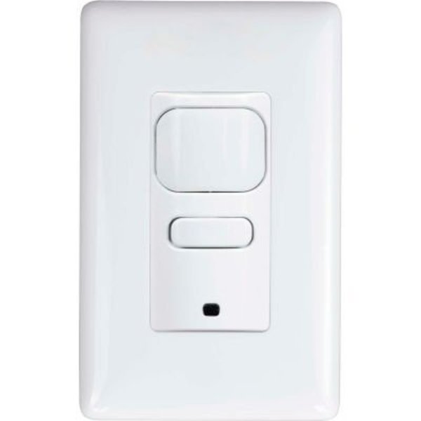 Hubbell Lighting Hubbell LightHawk PIR 1-Button Wall Switch Occupancy Sensor, LHL Series, White LHL-IRS1-G-WH